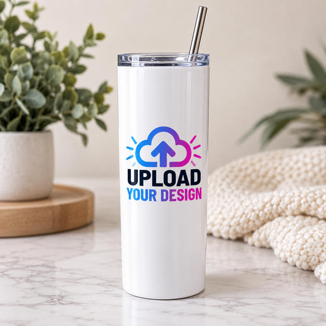 Custom 20 oz Skinny Tumbler — Upload Your Design