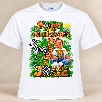 Safari Birthday Shirts, Jrue's 1st Birthday