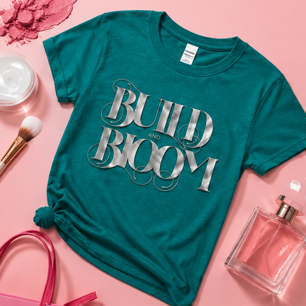 Build and Bloom, Local Event T-Shirt - Antique Jade Gildan 5000