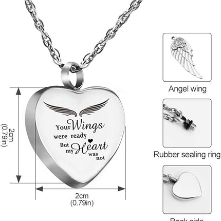 Heart Urn Necklace for Ashes