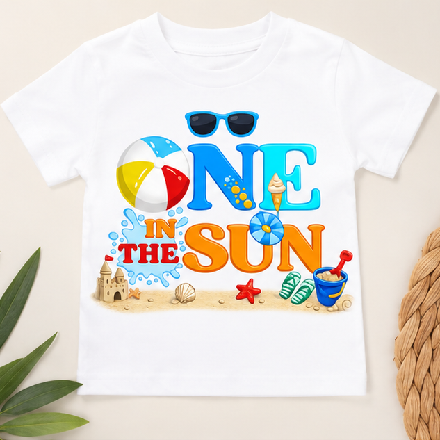 One In The Sun Birthday Shirt | Beach Summer Tee