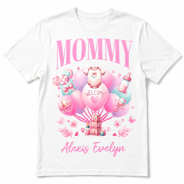Custom Baby Shower Shirt – Add Any Title & Name (Family Matching Outfit)