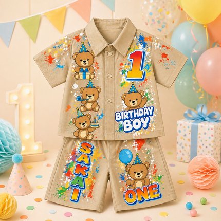Boy's Birthday Set – Custom Name & Age