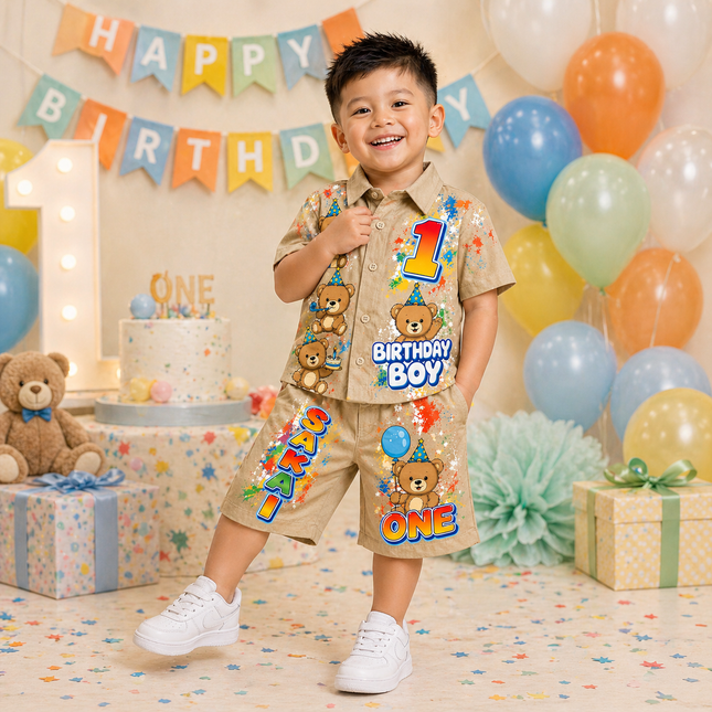 Boy's Birthday Set – Custom Name & Age