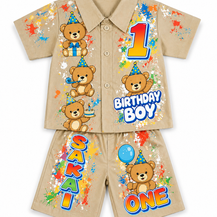 Boy's Birthday Set – Custom Name & Age