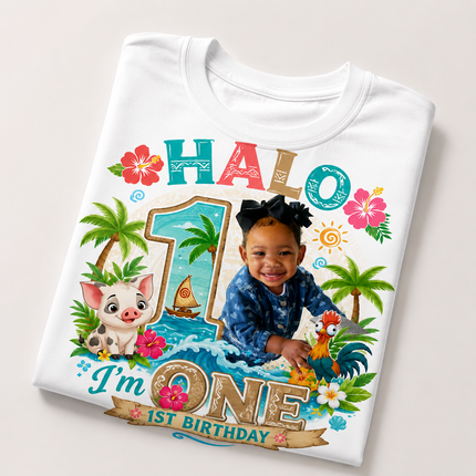 Halo, Morgan's 1st Birthday Tropical Island Adventure Shirt