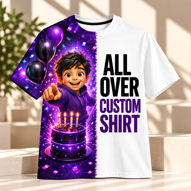 Upload Your Design, Photo and Text  – Custom All-Over Print Shirt