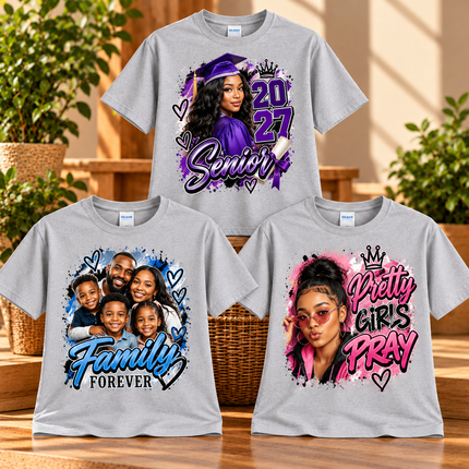 Upload Your Design, Photo and Text - Sport Gray T-shirt