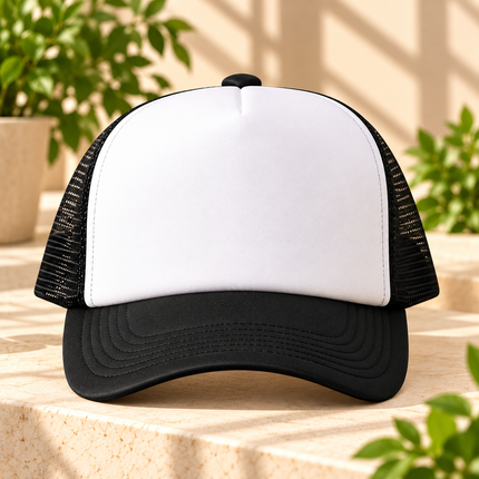 Custom Black Trucker Hat — Upload Your Design