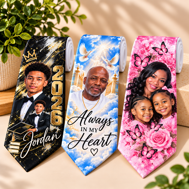 Custom Photo Tie (Adult) — Upload Your Design